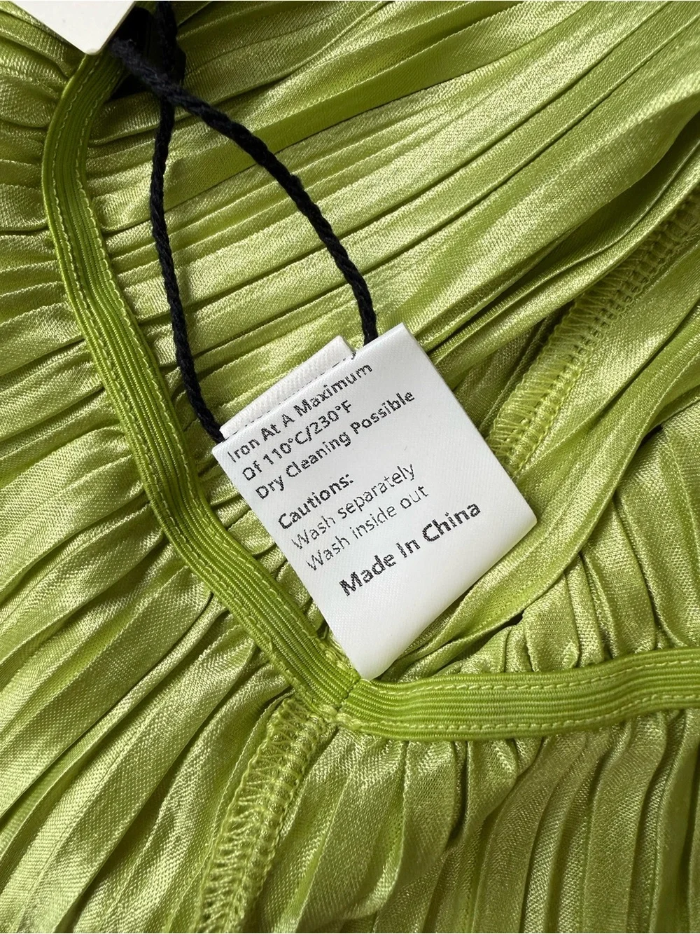 Commense Set Lime Green Pleated Crop Top & Pants Medium NWT Chartreuse - Picture 13 of 13
